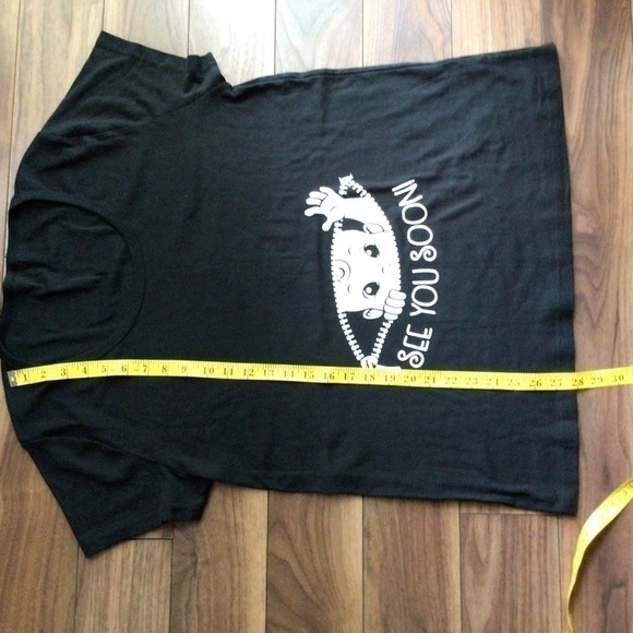 See You Soon Maternity Black Shirt - Picture 5 of 8